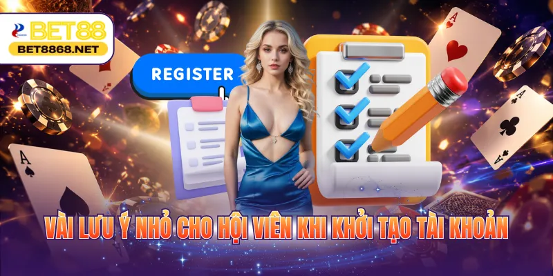Vài lưu ý nhỏ cho hội viên khi khởi tạo tài khoản